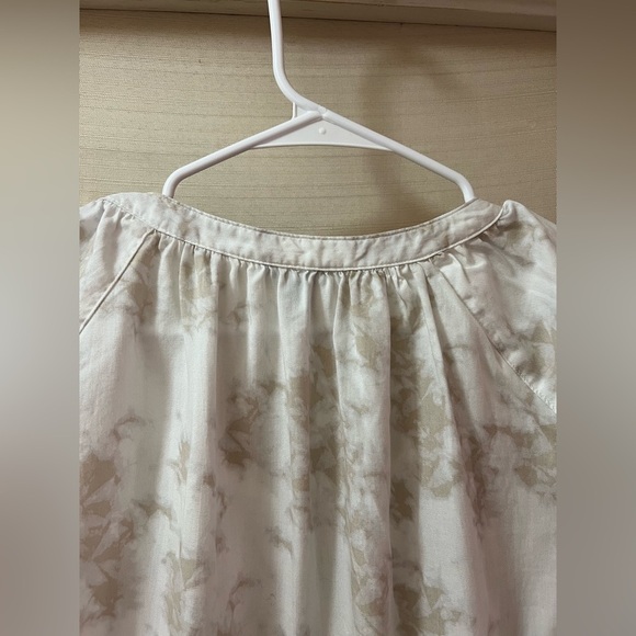 Eddie Bauer 100% Lyocell Boho Peasant Blouse – Soft Neutral Tie Dye, Women’s XL - Picture 8 of 8